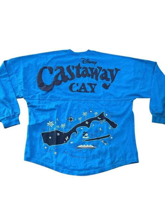 Disney Tops - Disney Blue Cruise Line Castaway Cay Map Spirit Jersey Adult Size - NEW